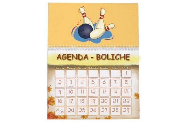 calendário de boliche